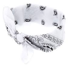 white bandana headband - Google Search