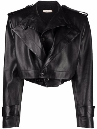 The Mannei Arezzo Cropped Leather Jacket - Farfetch