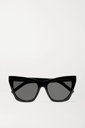 Black Kate cat-eye acetate sunglasses | SAINT LAURENT | NET-A-PORTER