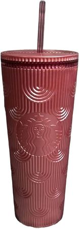 Amazon.com | Starbucks Dusty Rose Pink Shimmer Shell Mermaid Scales Cold Cup Tumbler 24 oz Venti: Tumblers & Water Glasses