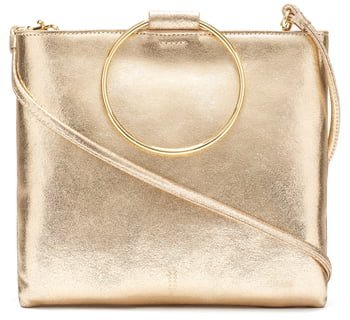 Le Pouch Leather Ring Handle Crossbody Bag