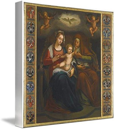 Amazon.com: Wall Art Print Entitled German School, 18TH Century - Virgin and Child WIT by Celestial Images | 8 x 8: Posters & Prints