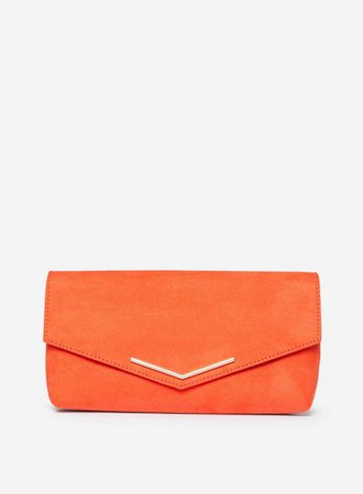 Orange Metal Bar Clutch Bag | Dorothy Perkins