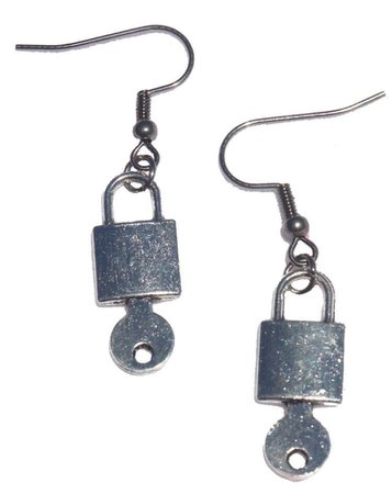 lock and key earrings