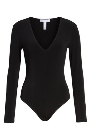 Leith Deep V-Neck Long Sleeve Bodysuit