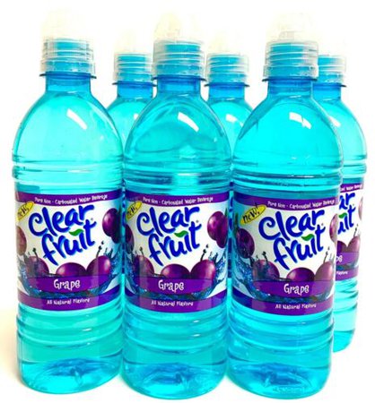 Clear Fruit GRAPE Flavored Water 6 16.9oz Bottles NEW SEALED | eBay