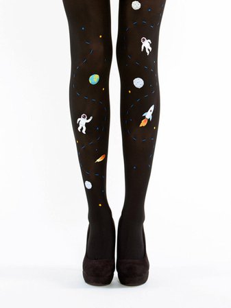 Space tights for women with astronaut print. Geek gift under | Etsy