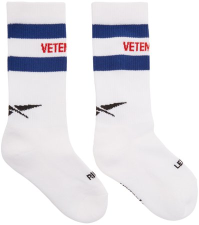Vetements: White Reebok Edition Classic Socks | SSENSE