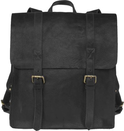 VIDA VIDA - Wandering Soul Black Leather Backpack