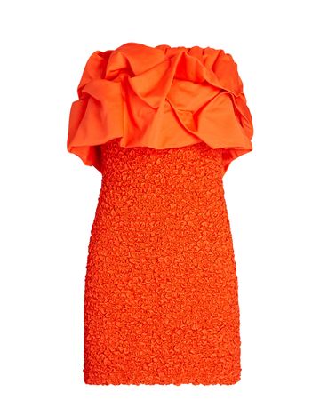 Mara Hoffman Kenza Ruffled Mini Dress In Orange | INTERMIX®