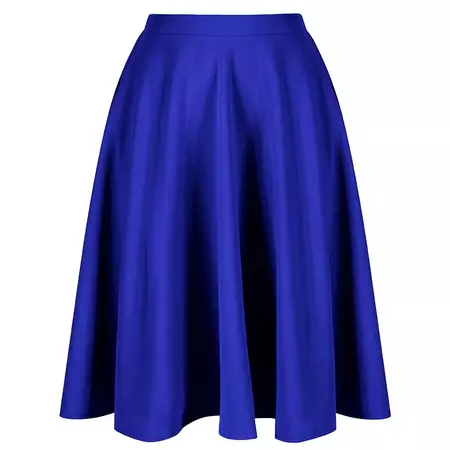 Royal Blue Vintage Swing Skirt