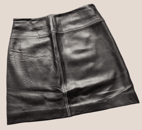 80s leather skirt