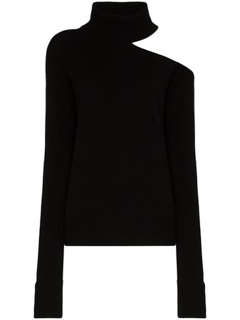 Shop PAIGE Raundi cold-shoulder turtleneck sweater with Express Delivery - FARFETCH