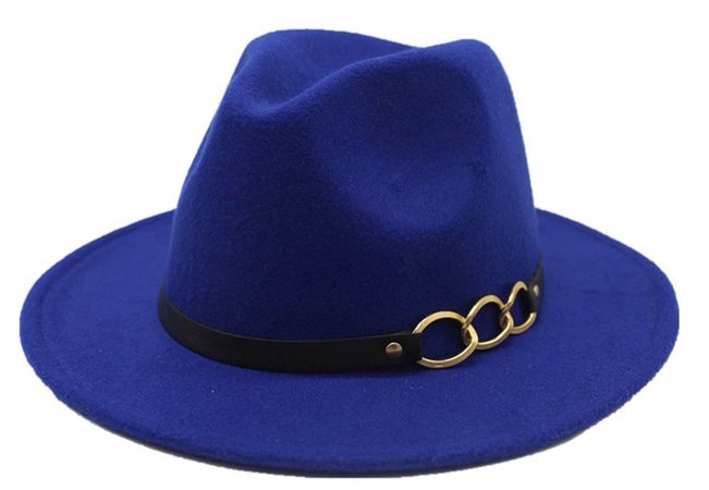 Royal Blue Hat Fedora