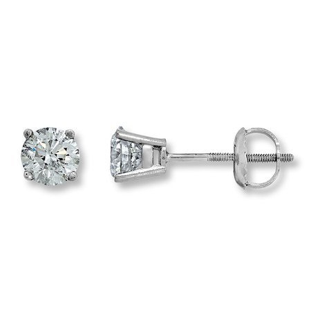 Diamond Earrings 3/4 ct tw Round-cut 18K White Gold | Diamond Stud Earrings | Earrings | Jewelry | Jared