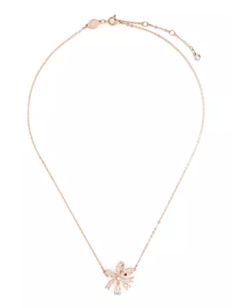 Swarovski Volta Bow Pendant Necklace In Gold | ModeSens