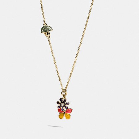 COACH Official Site Official page|BOXED GARDEN NECKLACE