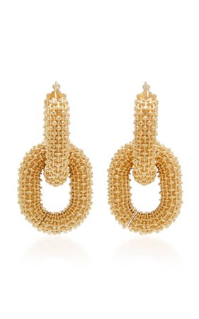 Chain-Link Gold-Plated Sterling Silver Earrings by Bottega Veneta | Moda Operandi