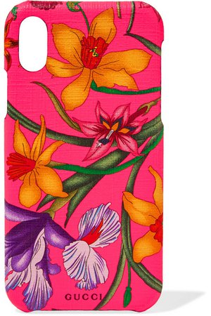 Gucci | Floral-print textured iPhone 10 case | NET-A-PORTER.COM