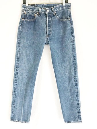 Vintage 80's LEVIS 501 Made in U.S.A. Straight Leg Jeans.