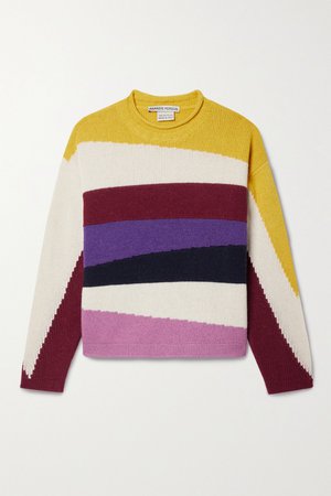 Mustard + NET SUSTAIN Josephus striped recycled knitted sweater | PARADIS PERDUS | NET-A-PORTER