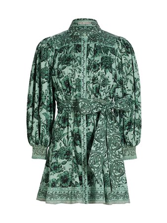 Shop Alice + Olivia Tiffie Floral Belted Minidress | Saks Fifth Avenue