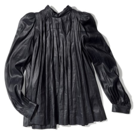 ruched black blouse