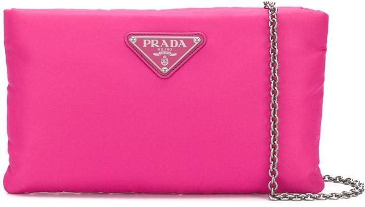 small padded chain clutch