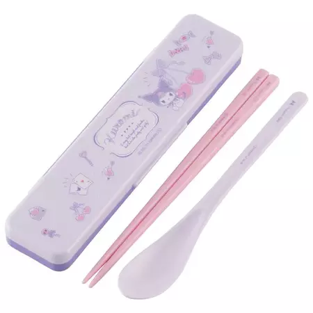 Skater Sanrio Kuromi Cutlery Chopstick and Spoon Set – Twinkle Glory
