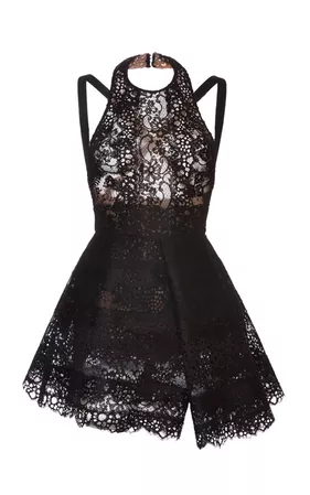 ELIE SAAB : SS2015 Black Lace Halter Dress | Sumally