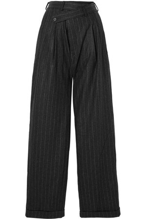 R13 | Pleated pinstriped wool wide-leg pants | NET-A-PORTER.COM
