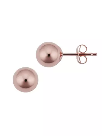 Oradina 14K Rose Solid Gold Have A Ball Studs