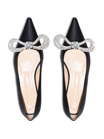 MACH & MACH Double Blow crystal-embellished Ballerina Shoes - Farfetch