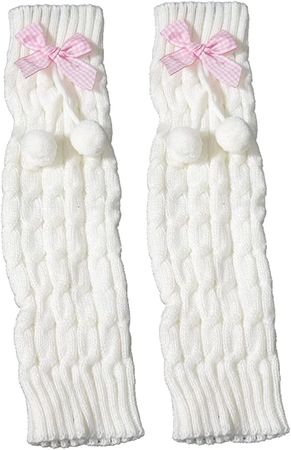 Amazon.com: Cute Bunny Ears Furry Leg Warmers Fur Ball Bow Leg Warmers : Clothing, Shoes & Jewelry