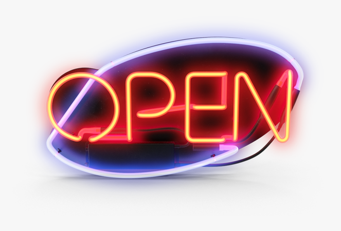 Transparent Neon Open Sign Png - Neon Sign, Png Download - kindpng