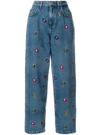 embroidered boyfriend jeans Tommy Hilfiger