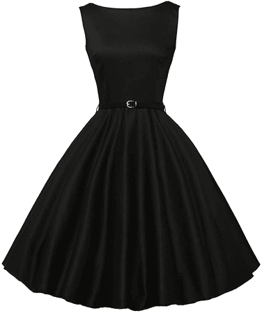 black 50s dress