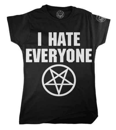 H.A.T.E. Female Version - T-shirt - Occult Satanic - Belial Clothing | Belial Clothing Co.