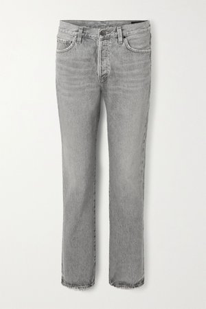 Gray  straight leg jeans