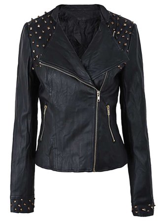 Spike Leather Jacket Women's