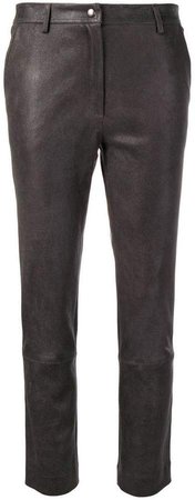 Gentry Portofino slim leather trousers