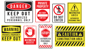 caution warning signs