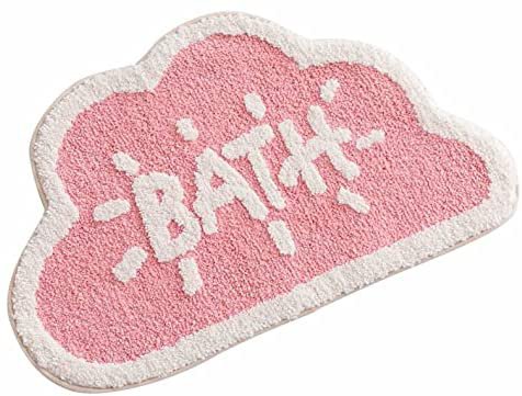 Amazon.com: Bathroom Bathtub Shower Cloud Rug Decor Cute Bath Mat Pink Fun Washable Kawaii : Home & Kitchen