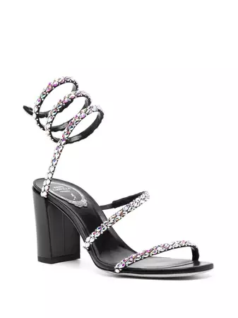 René Caovilla Crystal Embellished Strappy Sandals - Farfetch