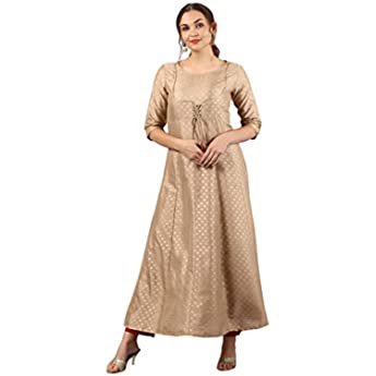 Janasya Indian Tunic Tops Cotton Kurti Set for Women (SET025-KR-SP-M) Pink at Amazon Women’s Clothing store