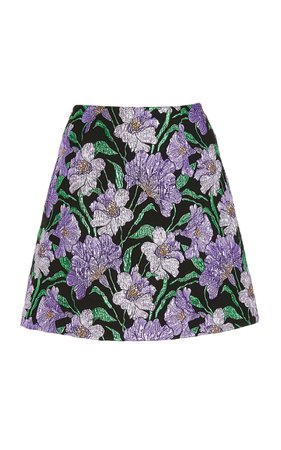 Floral Mini Skirt By Carolina Herrera | Moda Operandi