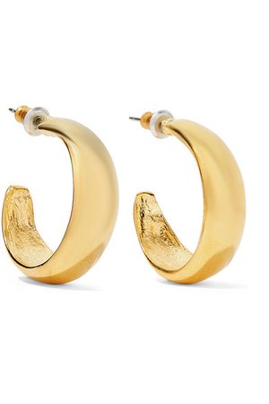 Kenneth Jay Lane | Gold-plated earrings | NET-A-PORTER.COM