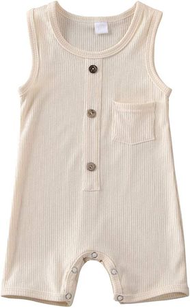 Amazon.com: CIYCUIT Baby Boy Sleeveless Romper Newborn 0 3 6 9 12 Months Summer Clothes White 3-6 Months: Clothing, Shoes & Jewelry