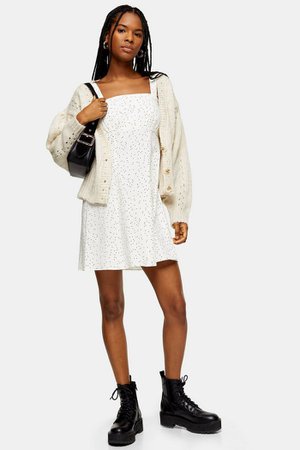 Black And White Strappy Mini Dress | Topshop