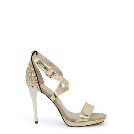 Sandals | Shop Women's Versace Jeans Sand Glitter Ankle Strap Sandals at Fashiontage | VRBS11_70078_901_ORO-Yellow-38